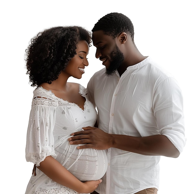 happy-african-american-pregnant-woman-with-her-husband-isolated-transparent-background_199784-2757